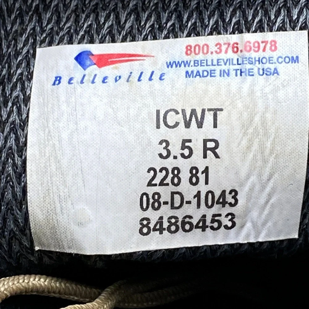Belleville ICWT Military Combat‎ Boots Gore-Tex Tan Suede Vibram Sole Men 3.5 R